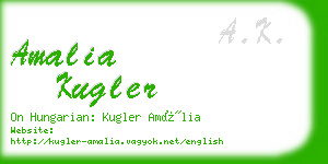amalia kugler business card